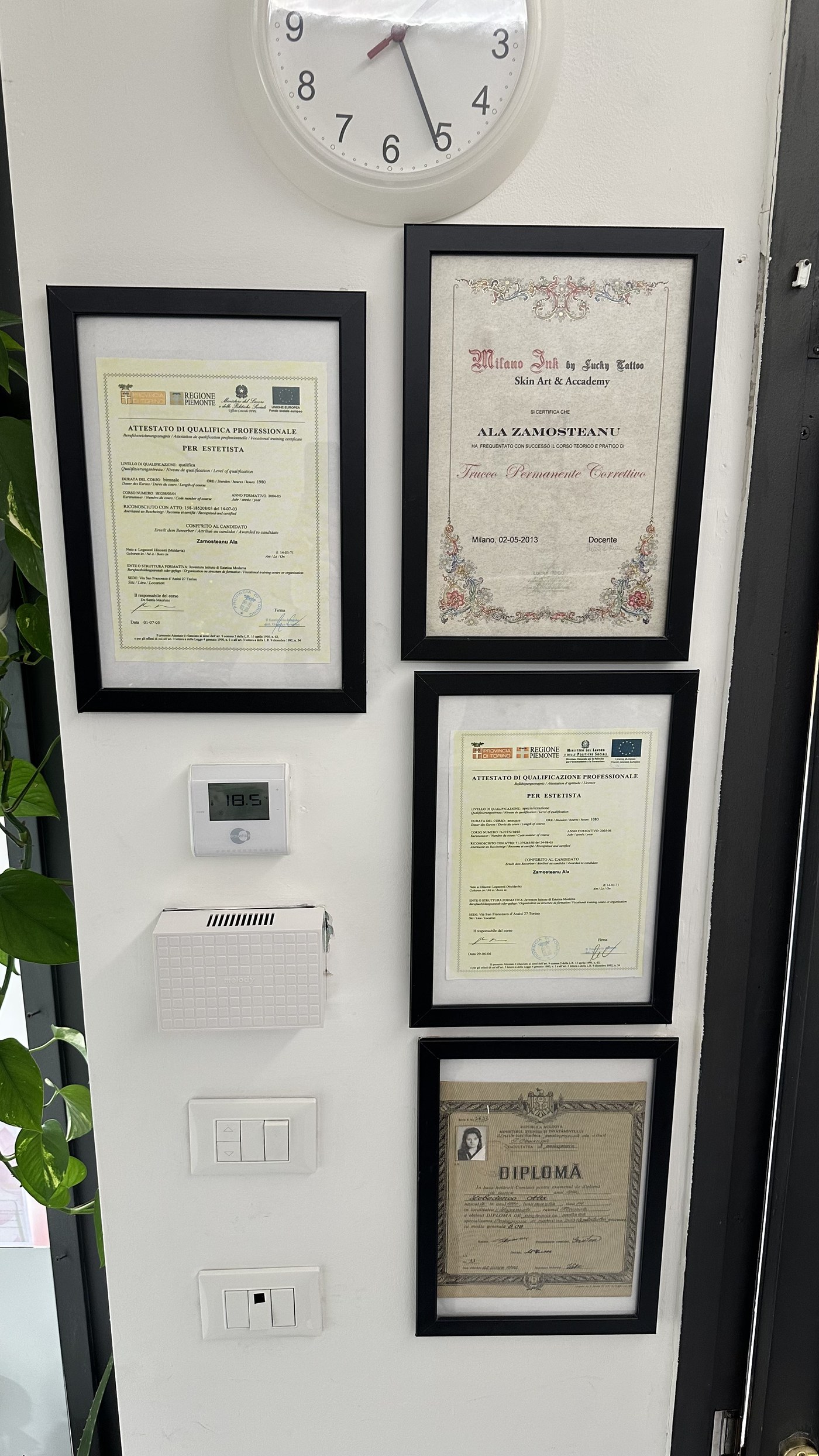 Certificazioni professionali centro estetico NEFER Leini