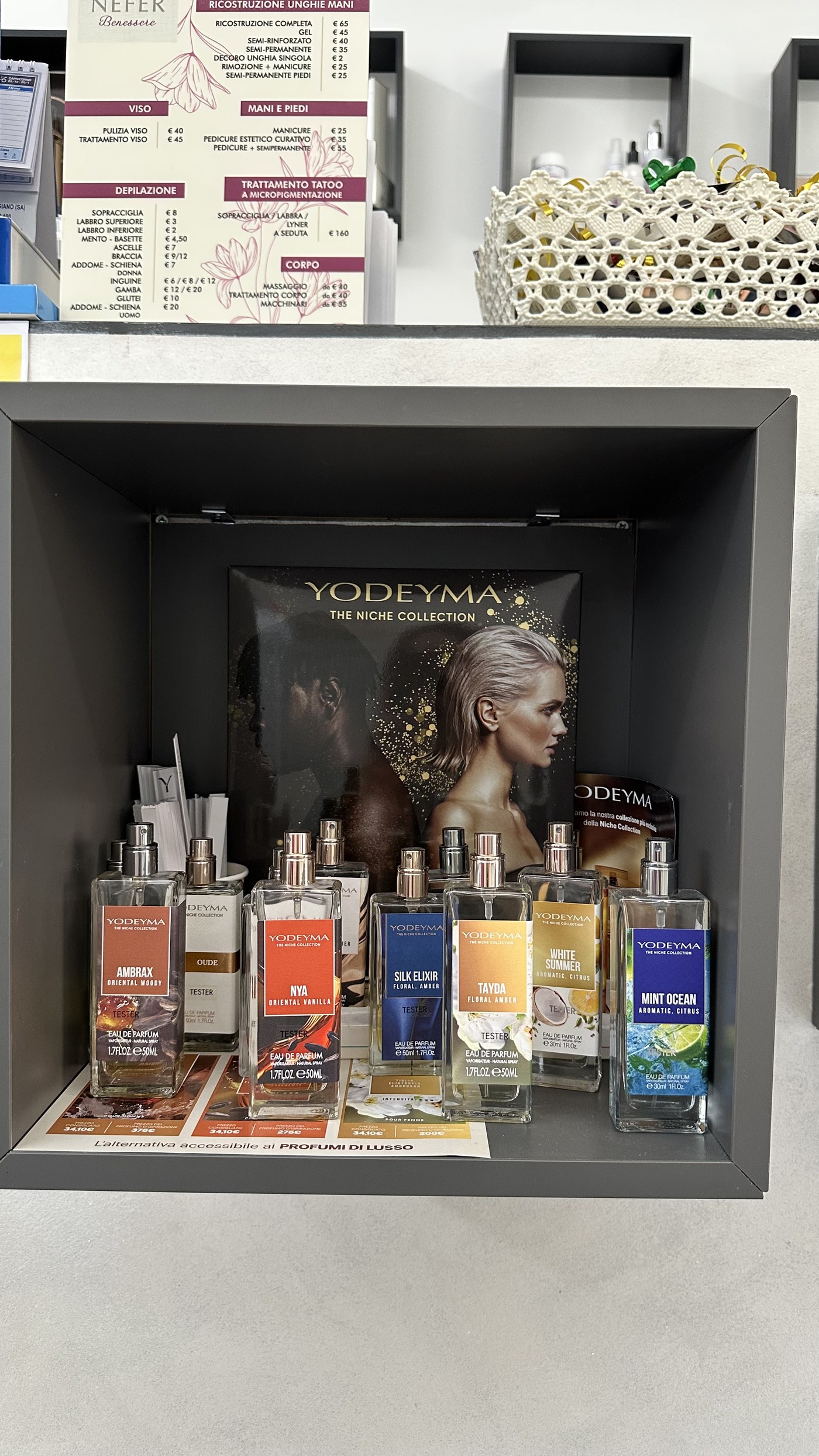 Profumi YODEYMA centro estetico NEFER Leini
